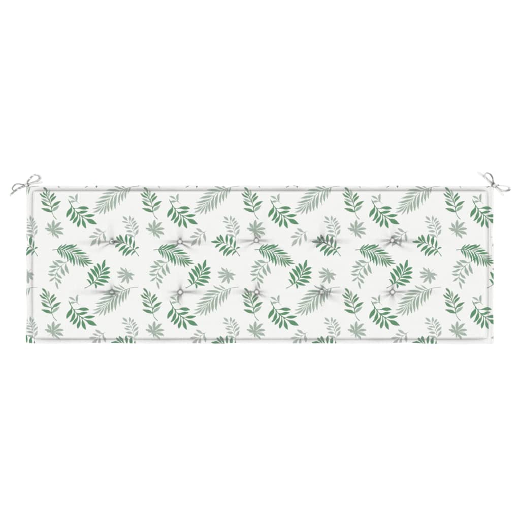 vidaXL Gartenbank-Auflage Blattmuster 150x50x3 cm Oxford-Gewebe
