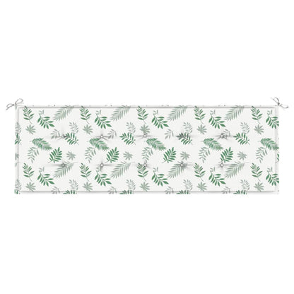 vidaXL Gartenbank-Auflage Blattmuster 150x50x3 cm Oxford-Gewebe