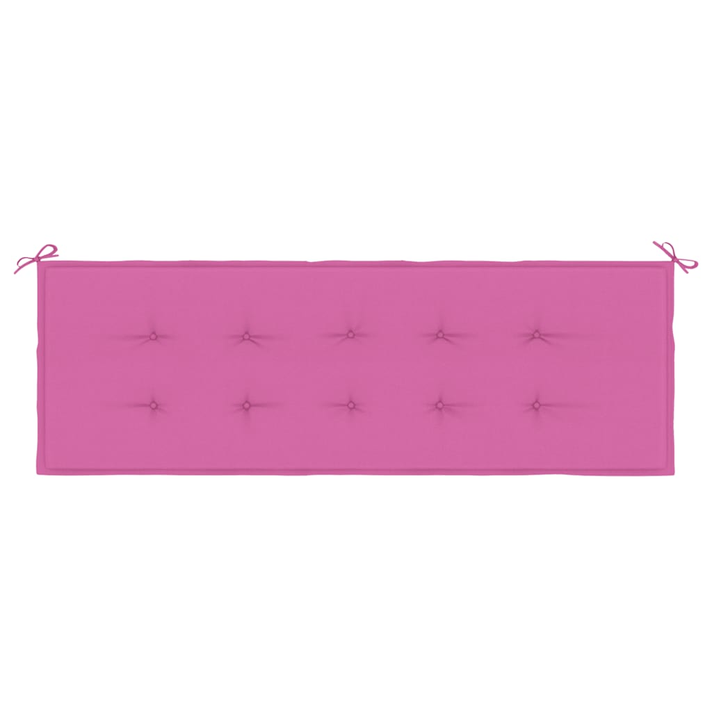 vidaXL Coussin de banc de jardin rose 150x50x4 cm en tissu Oxford