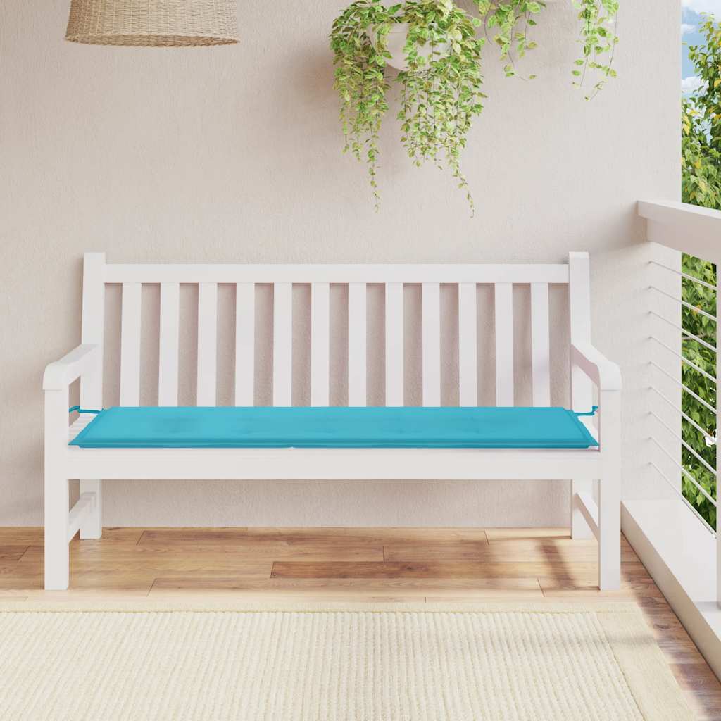 vidaXL Gartenbank-Auflage Türkis 150x50x4 cm Oxford-Gewebe