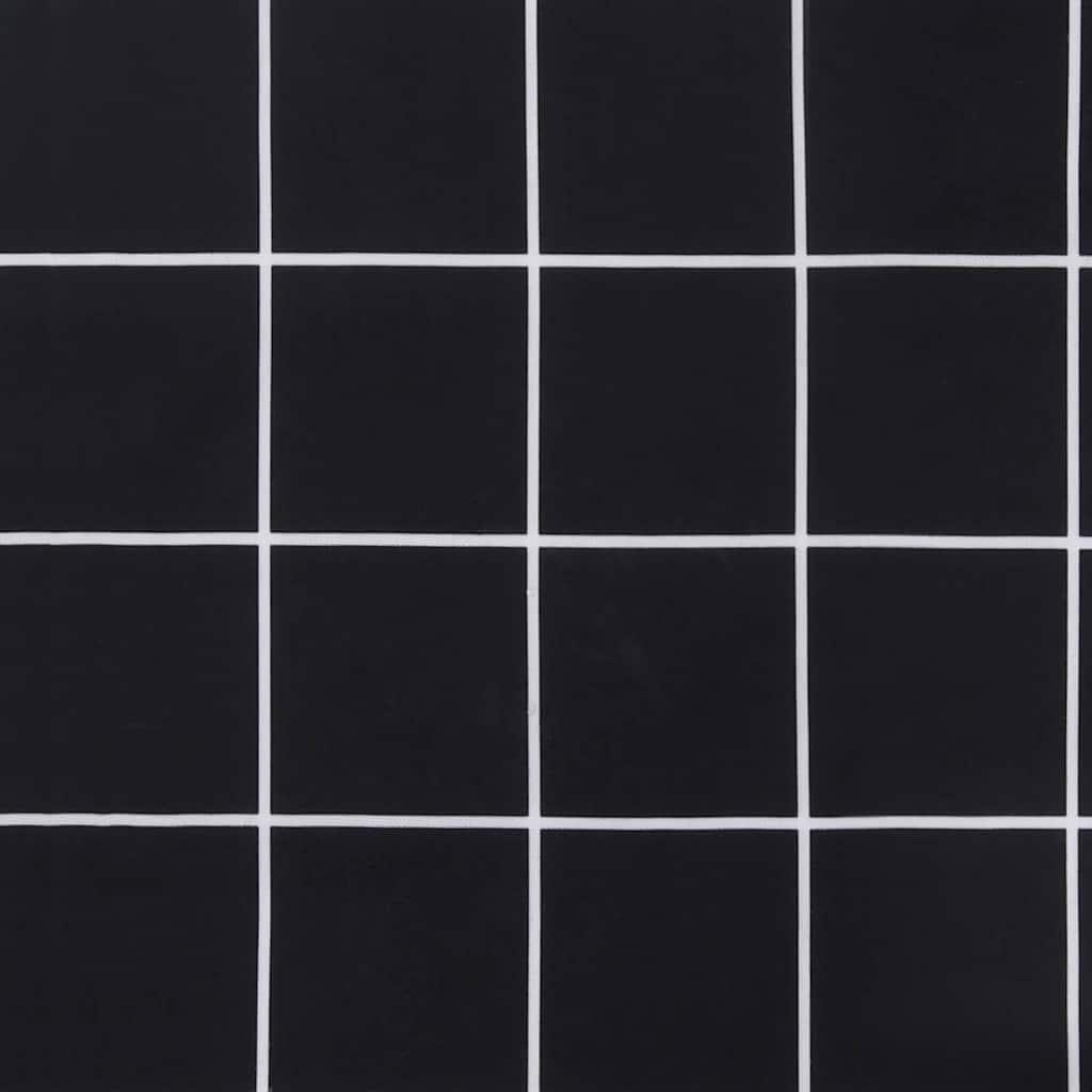 vidaXL Bankpolster Schwarz kariert 150 x 50 x 3 cm Oxford-Stoff