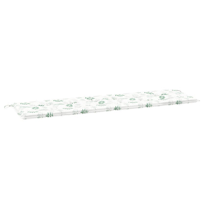 vidaXL Coussin de banc motif feuilles 150 x 50 x 3 cm tissu Oxford