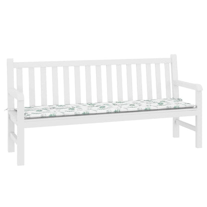 vidaXL Coussin de banc motif feuilles 150 x 50 x 3 cm tissu Oxford