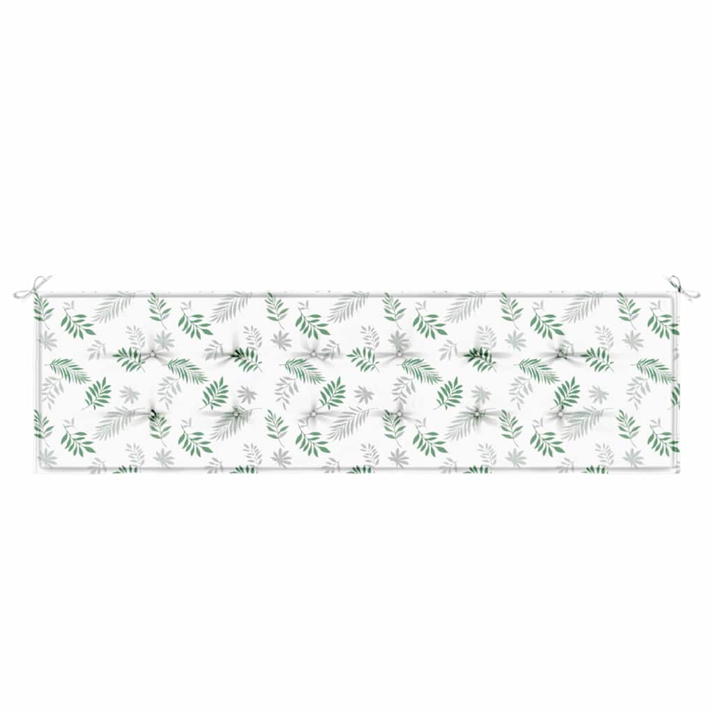 vidaXL Coussin de banc motif feuilles 150 x 50 x 3 cm tissu Oxford