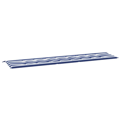 vidaXL Coussin de banc de jardin rayé bleu et blanc 200x50x4 cm Tissu