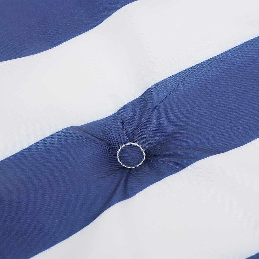 vidaXL Coussin de banc de jardin rayé bleu et blanc 200x50x4 cm Tissu