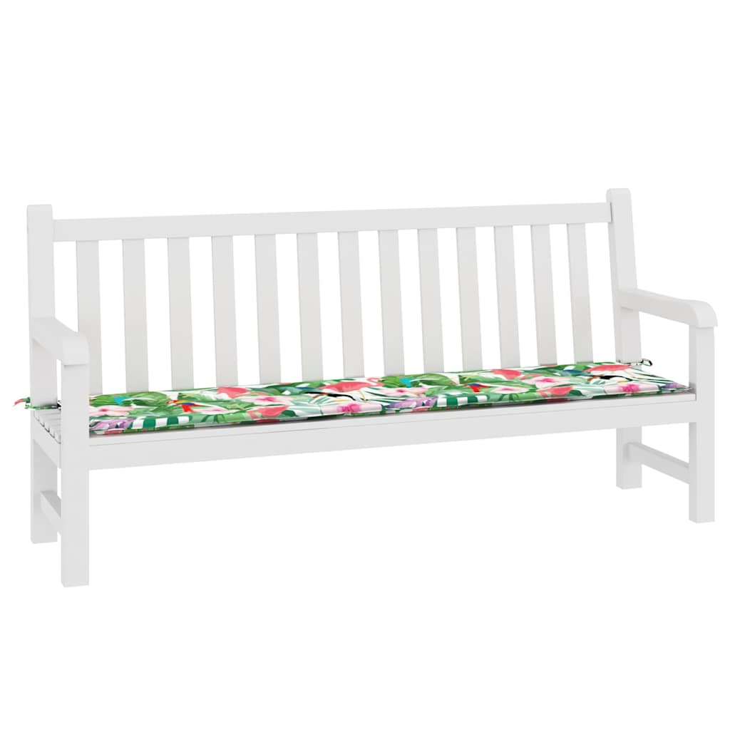 vidaXL Coussin de banc de jardin multicolore 200x50x4 cm Tissu