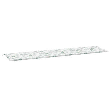 vidaXL Coussin de banc de jardin motif feuilles 200x50x4 cm Tissu