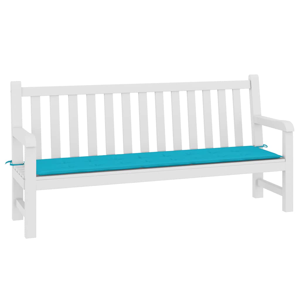 vidaXL Gartenbank-Auflage Türkis 200x50x4 cm Stoff