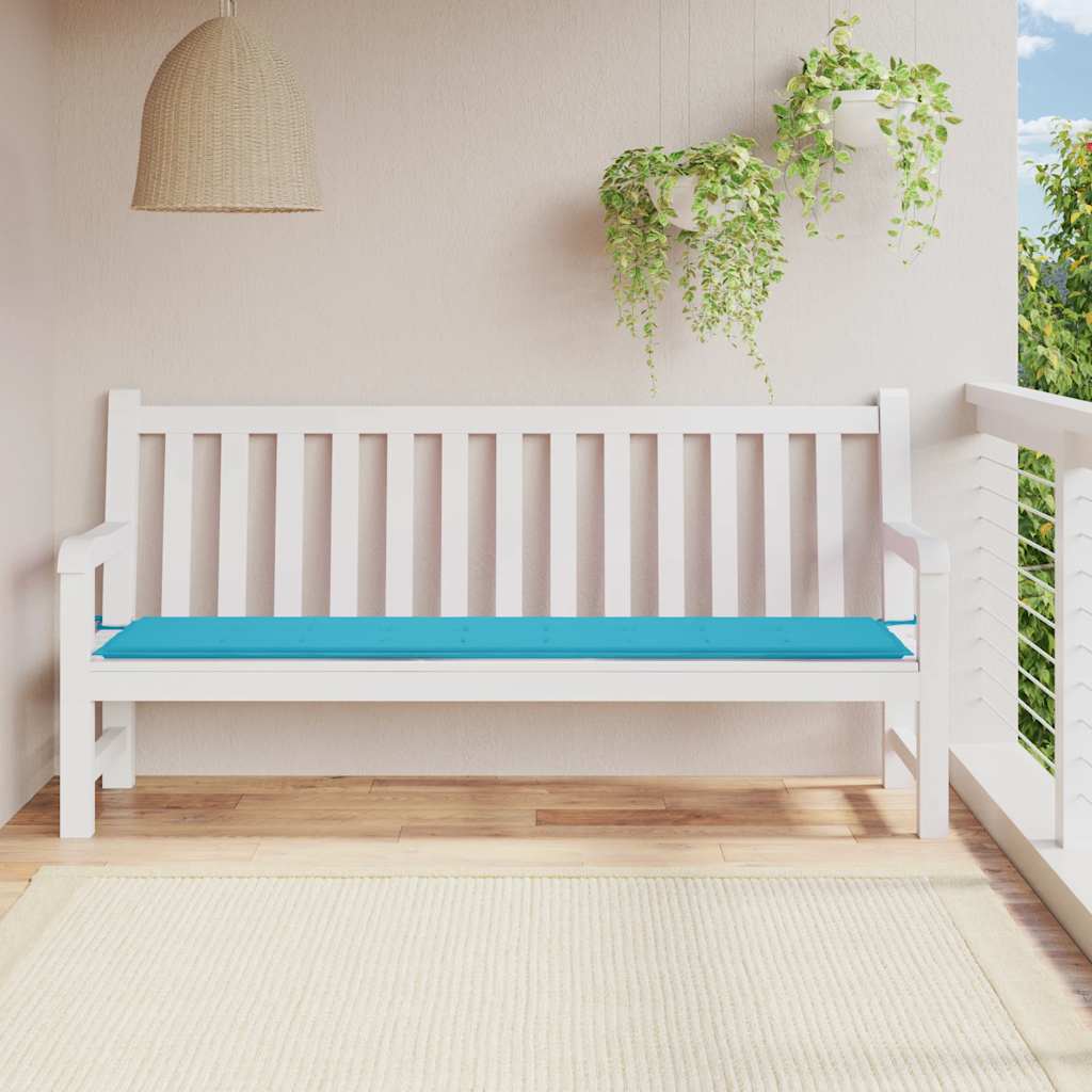 vidaXL Gartenbank-Auflage Türkis 200x50x4 cm Stoff