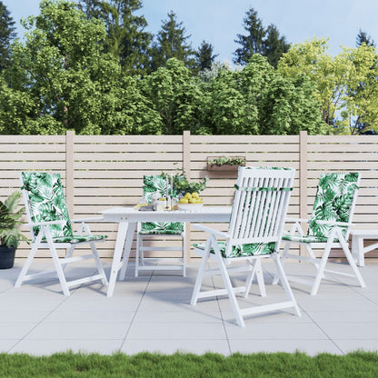 vidaXL Coussins de dossier haut 4 pcs Tissu Motif à feuilles