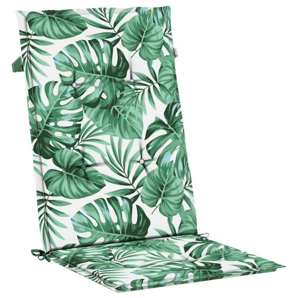 vidaXL Coussins de dossier haut 6 pcs Motif feuille Tissu