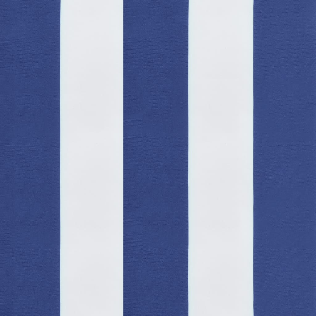vidaXL Hochlehner-Auflagen 4 Stk. Blau & Weiß Gestreift Stoff