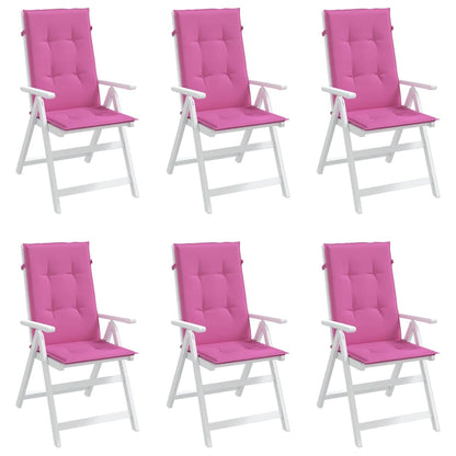 vidaXL Hochlehner-Auflagen 6 Stk. Rosa Stoff