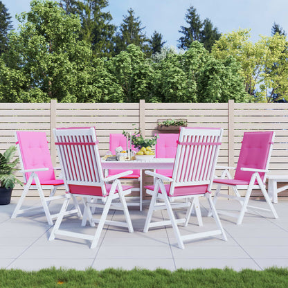 vidaXL Hochlehner-Auflagen 6 Stk. Rosa Stoff