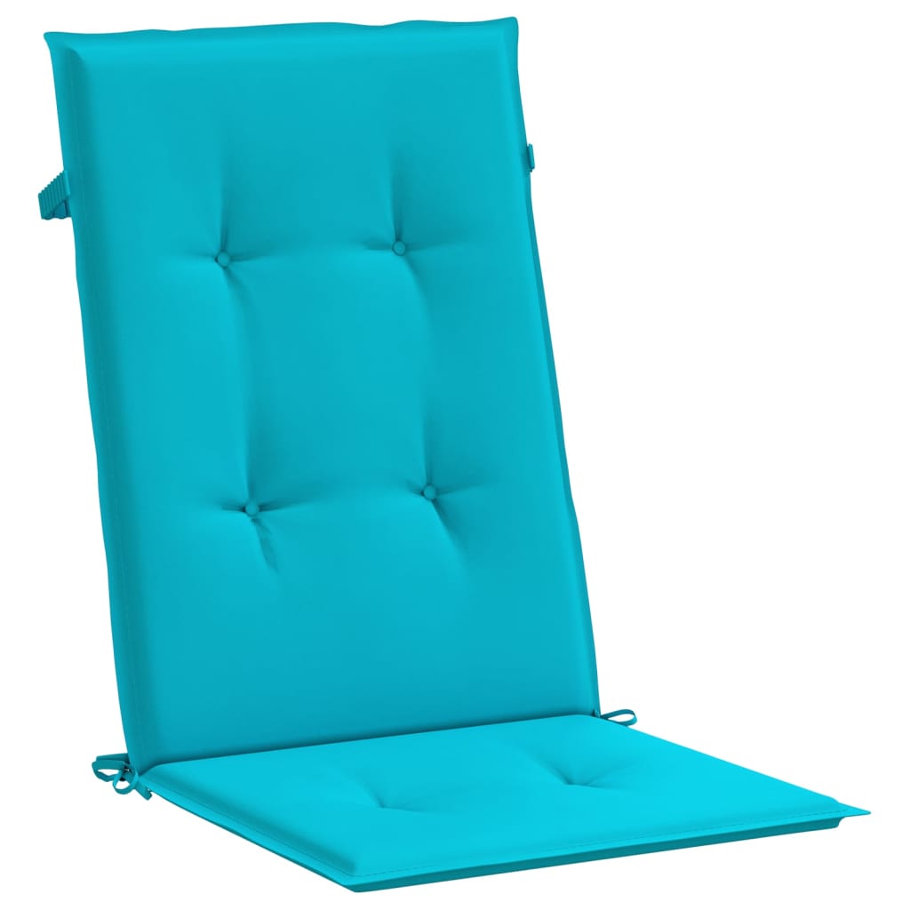 vidaXL Coussins pour chaises à dossier haut 4 pcs Tissu turquoise