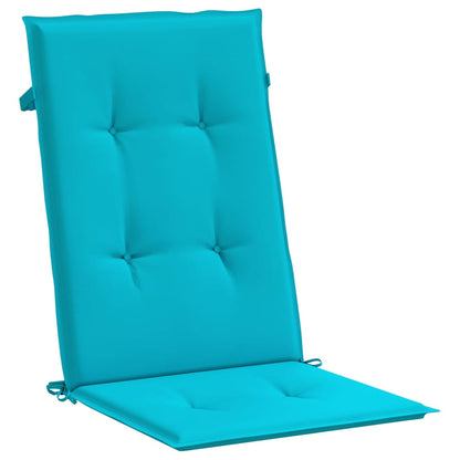 vidaXL Coussins pour chaises à dossier haut 4 pcs Tissu turquoise