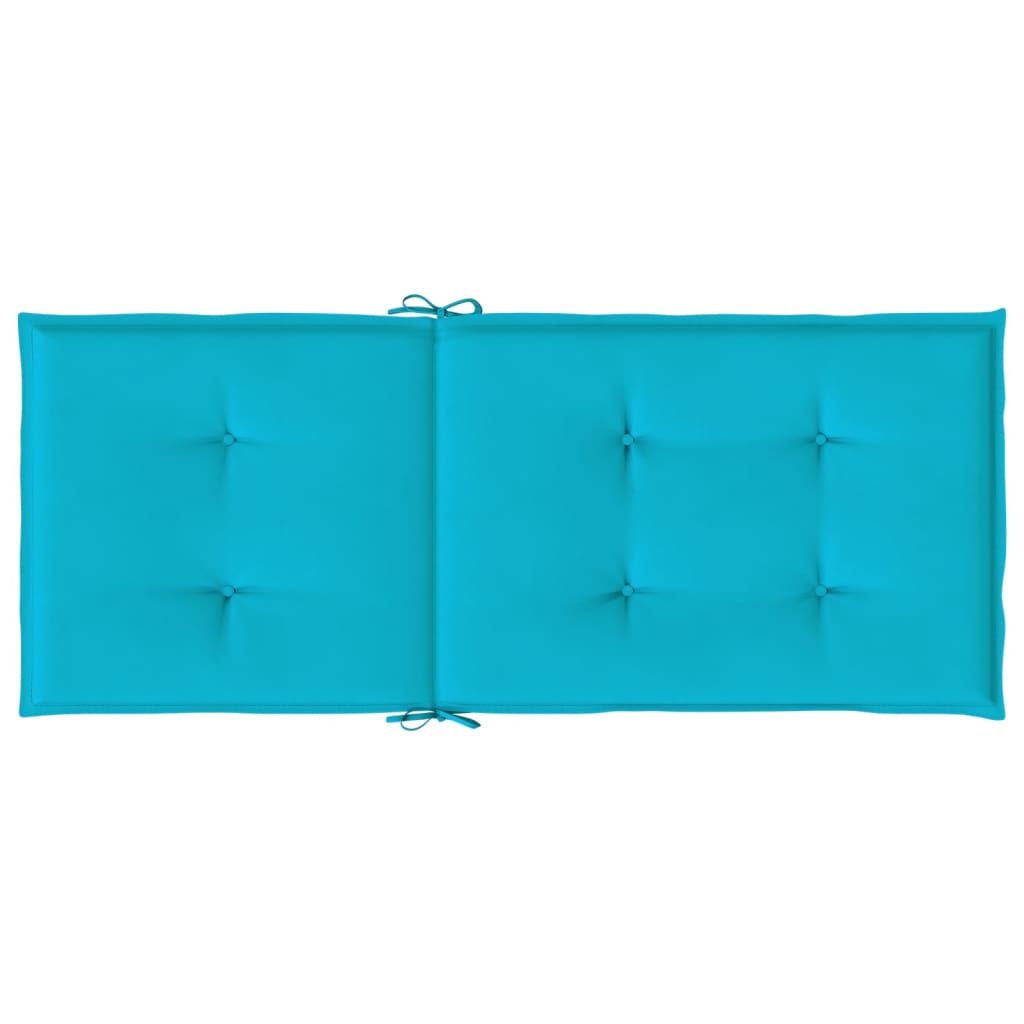 vidaXL Coussins pour chaises à dossier haut 4 pcs Tissu turquoise