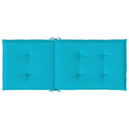 vidaXL Coussins pour chaises à dossier haut 4 pcs Tissu turquoise
