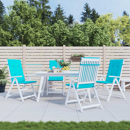vidaXL Coussins pour chaises à dossier haut 4 pcs Tissu turquoise