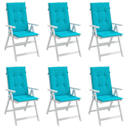 vidaXL Coussins de dossier haut 6 pcs Tissu turquoise