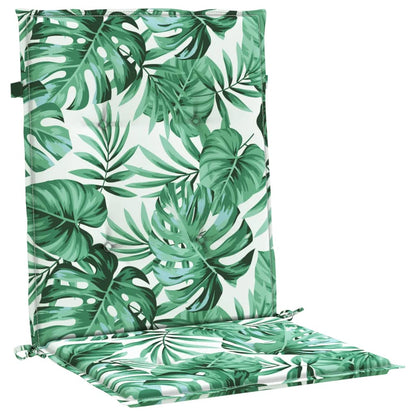 vidaXL Coussins de chaise longue 4 pcs Motif feuilles Tissu