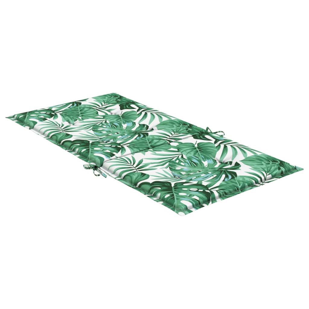 vidaXL Coussins de chaise longue 4 pcs Motif feuilles Tissu