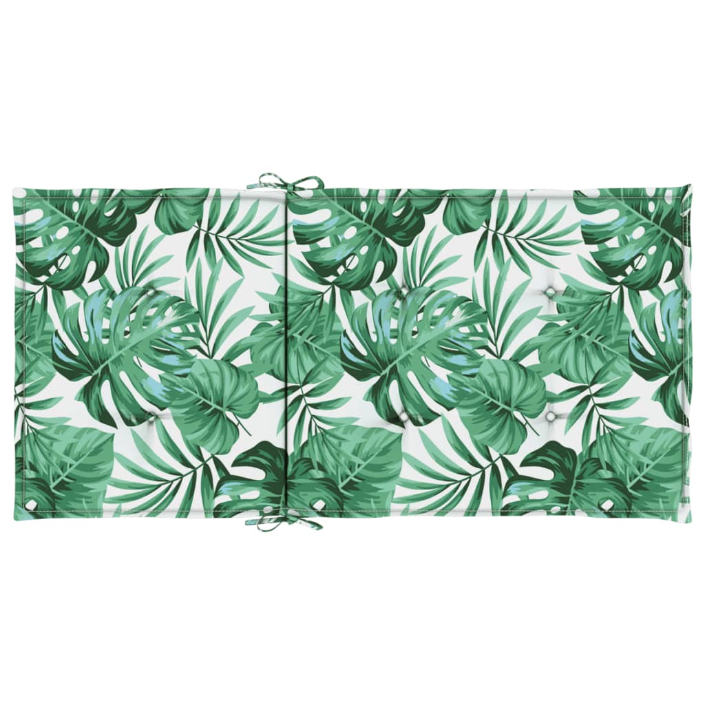 vidaXL Coussins de chaise longue 4 pcs Motif feuilles Tissu