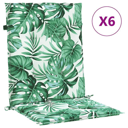 vidaXL Rückenstützkissen Blatt 6 pcs Blattmuster 100 x 50 x 3 cm