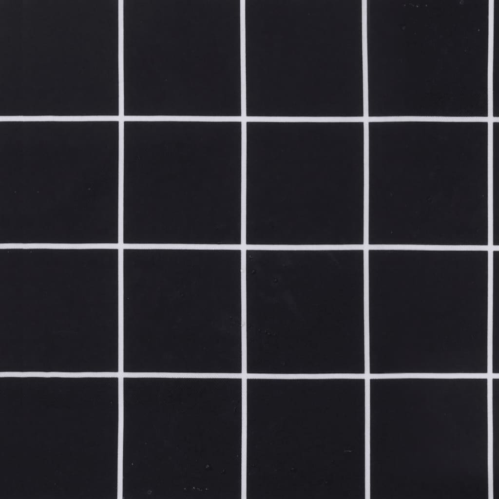vidaXL Coussins pour chaises à dossier bas 2 pcs Tissu à carreaux noir