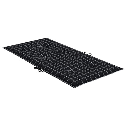 vidaXL Coussins pour chaises basses 6 pcs Tissu à carreaux noir