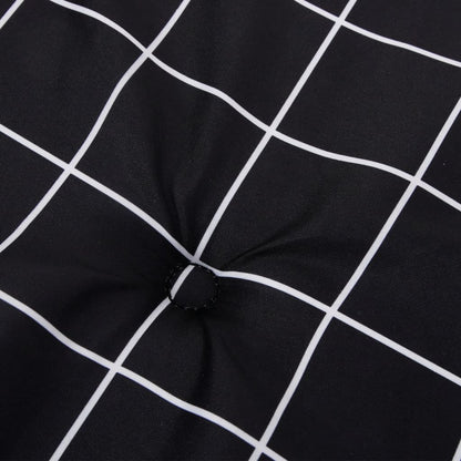 vidaXL Coussins pour chaises basses 6 pcs Tissu à carreaux noir