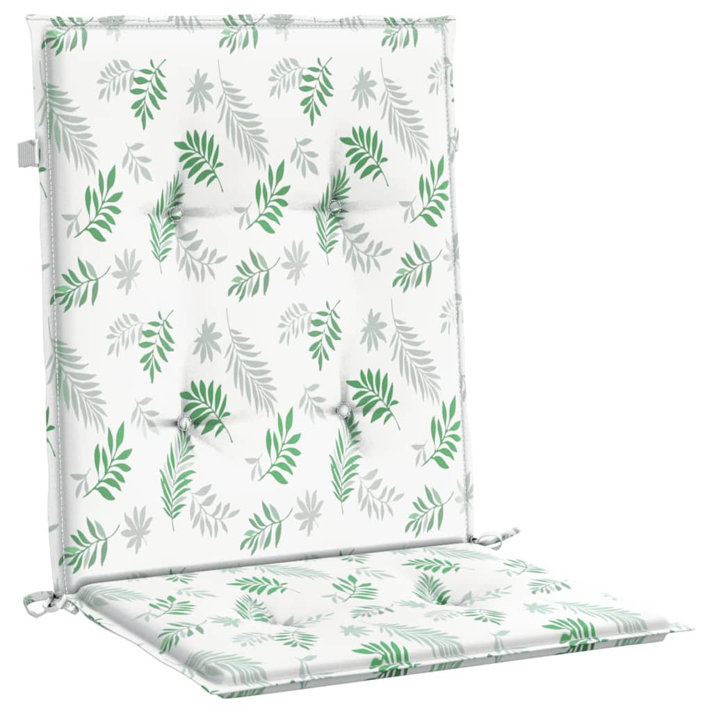 vidaXL Coussins de chaise longue 6 pcs Motif feuilles Tissu