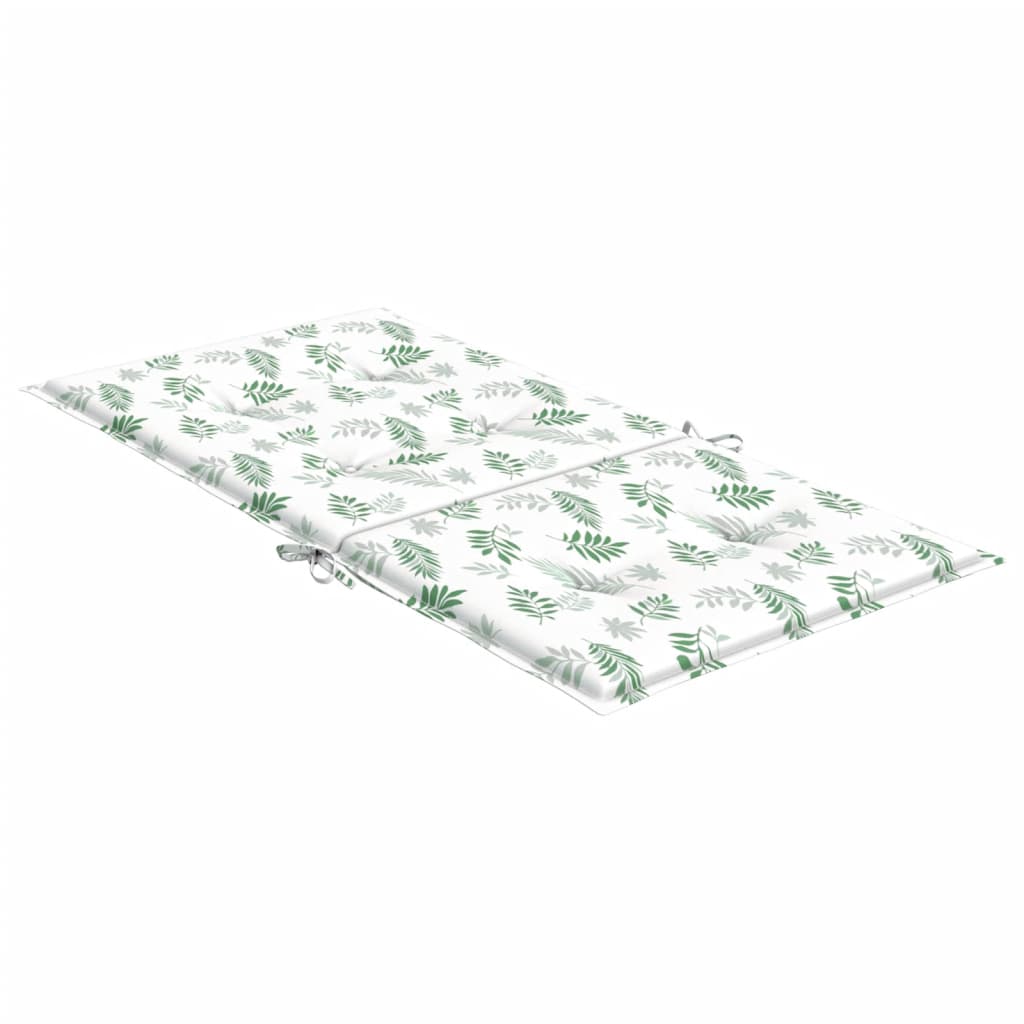 vidaXL Coussins de chaise longue 6 pcs Motif feuilles Tissu