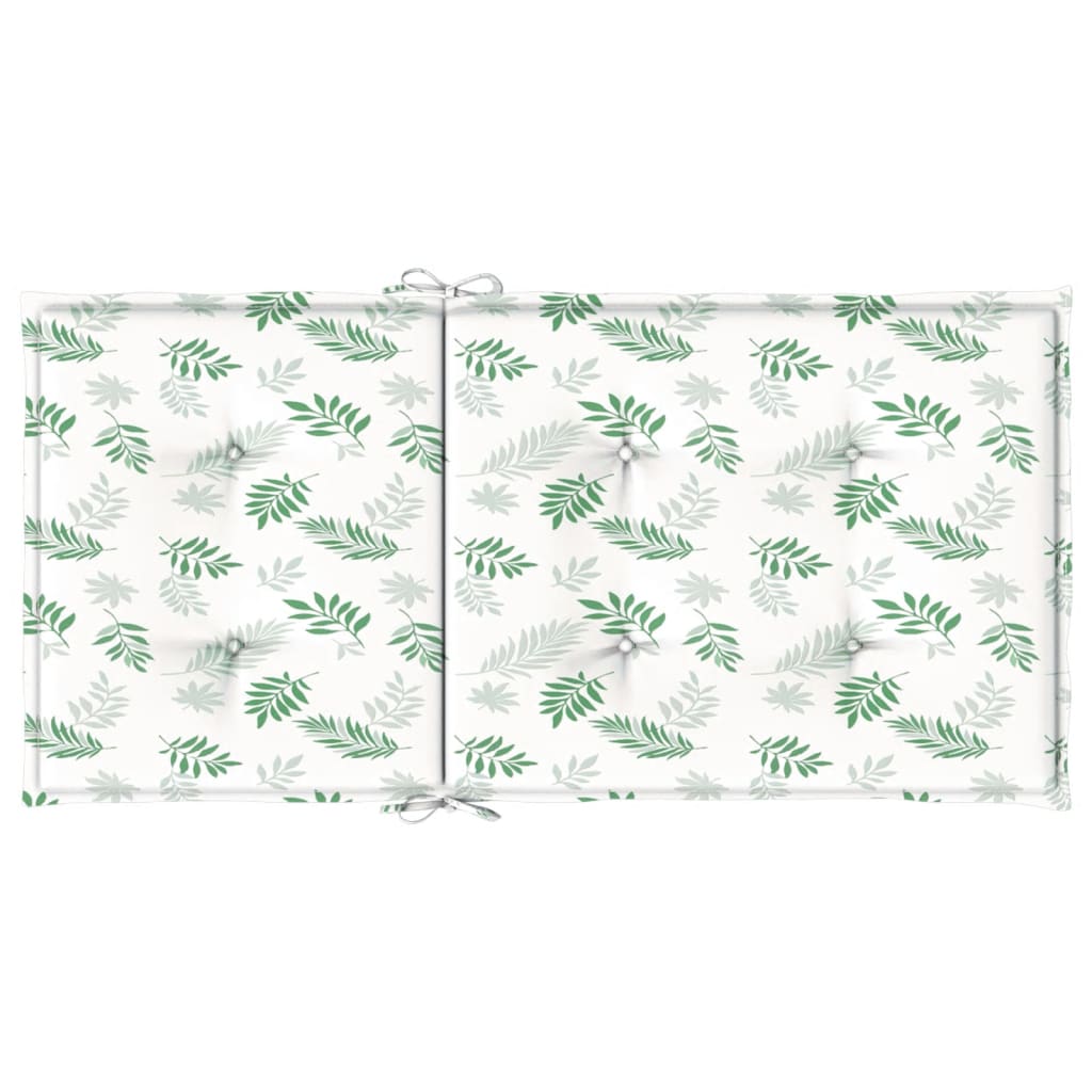 vidaXL Coussins de chaise longue 6 pcs Motif feuilles Tissu