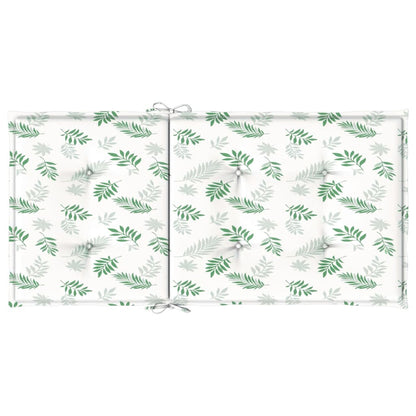 vidaXL Coussins de chaise longue 6 pcs Motif feuilles Tissu