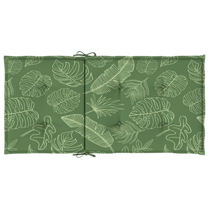 vidaXL Coussins pour chaises basses 2 pcs. Motif feuilles Tissu