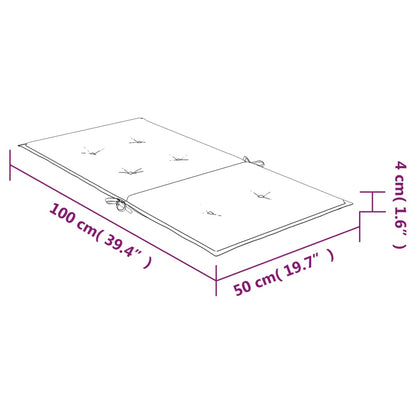 vidaXL Niedriglehner-Auflagen 6 Stk. Blattmuster Stoff