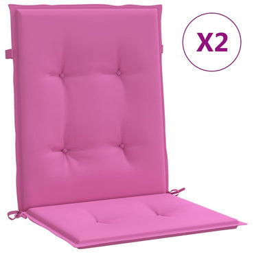 vidaXL Coussins pour chaises basses 2 pcs Tissu rose
