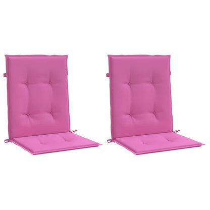 vidaXL Coussins pour chaises basses 2 pcs Tissu rose