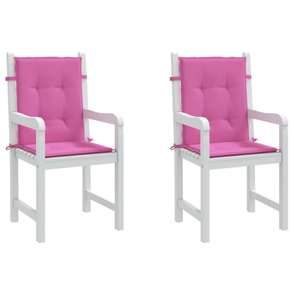 vidaXL Coussins pour chaises basses 2 pcs Tissu rose