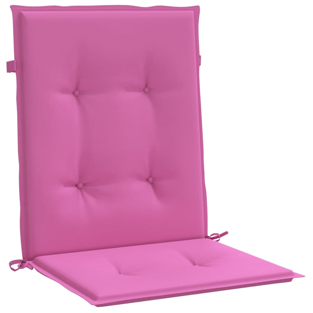 vidaXL Coussins pour chaises basses 2 pcs Tissu rose