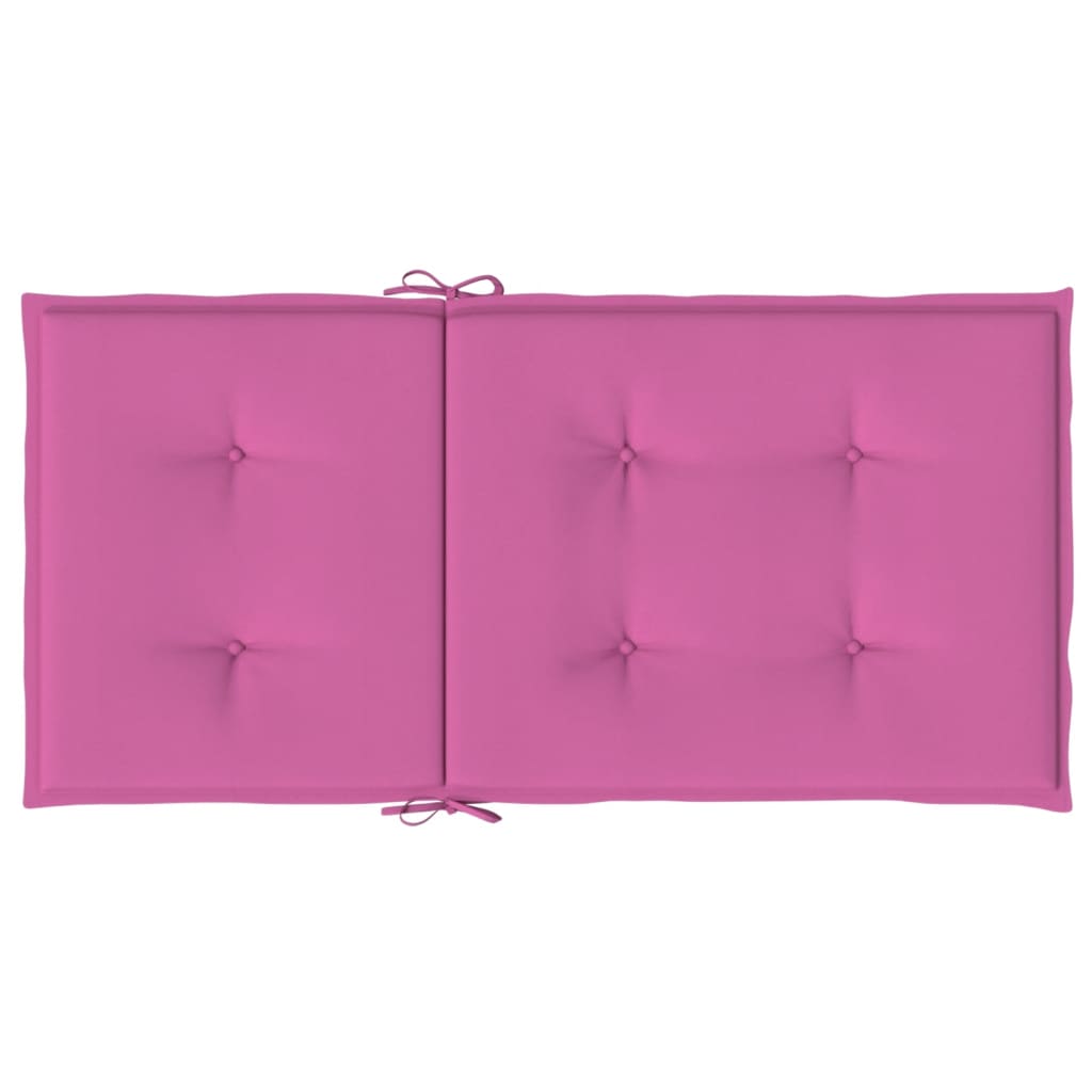 vidaXL Coussins pour chaises basses 2 pcs Tissu rose