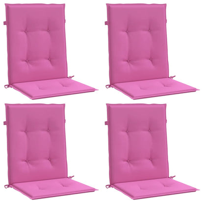 vidaXL Niedriglehner-Auflagen 4 Stk. Rosa Stoff