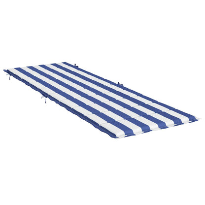 vidaXL Coussin de bain de soleil bleu et blanc à rayures en tissu Oxford