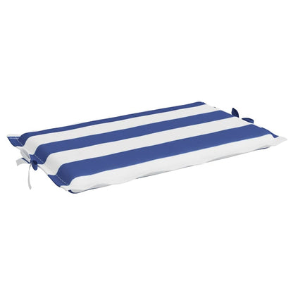 vidaXL Coussin de bain de soleil bleu et blanc à rayures en tissu Oxford