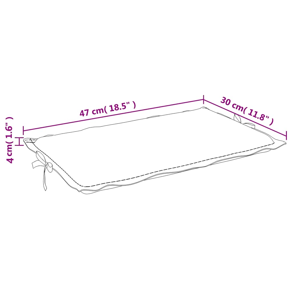 vidaXL Coussin de bain de soleil bleu et blanc à rayures en tissu Oxford