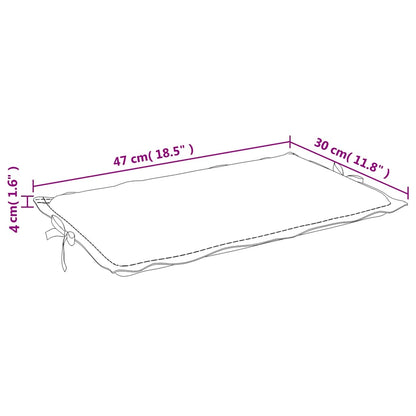 vidaXL Coussin de bain de soleil bleu et blanc à rayures en tissu Oxford