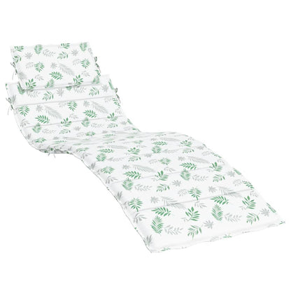 vidaXL Coussin de bain de soleil motif feuilles Tissu Oxford