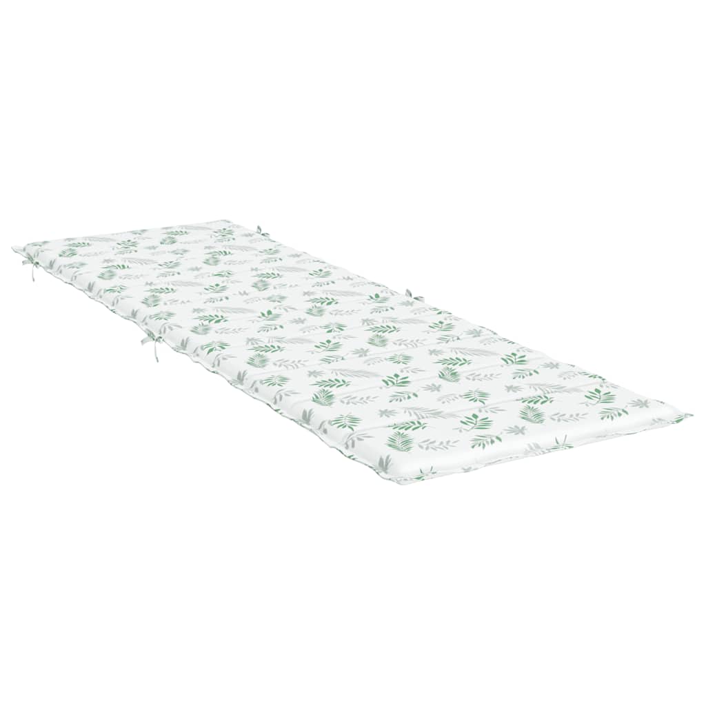 vidaXL Coussin de bain de soleil motif feuilles Tissu Oxford